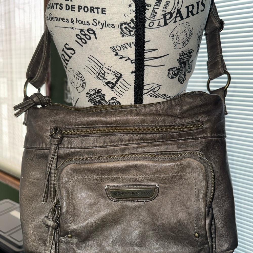 Stone & Co. Smokey Mountain Crossbody Taupe Hobo Bag